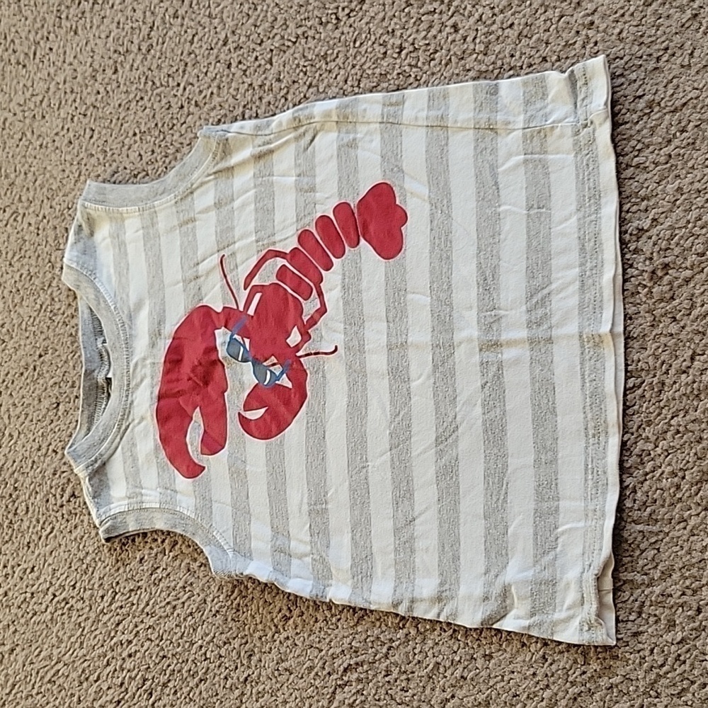 Gymboree Gray and Red Lobster Tank Top